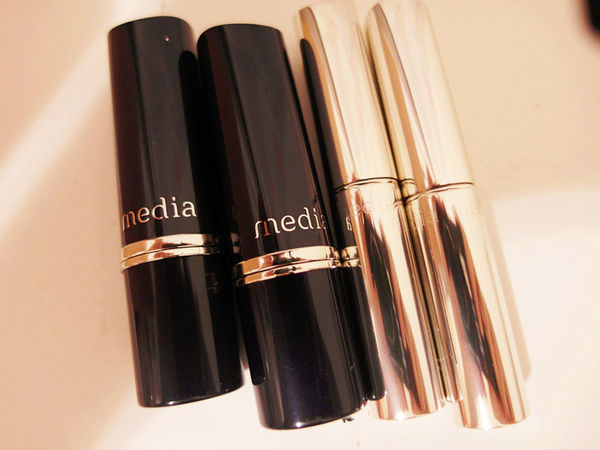 【media媚點】滋潤持久唇膏RS-25+RD-13晶透唇膏(PK-07+OR-05)