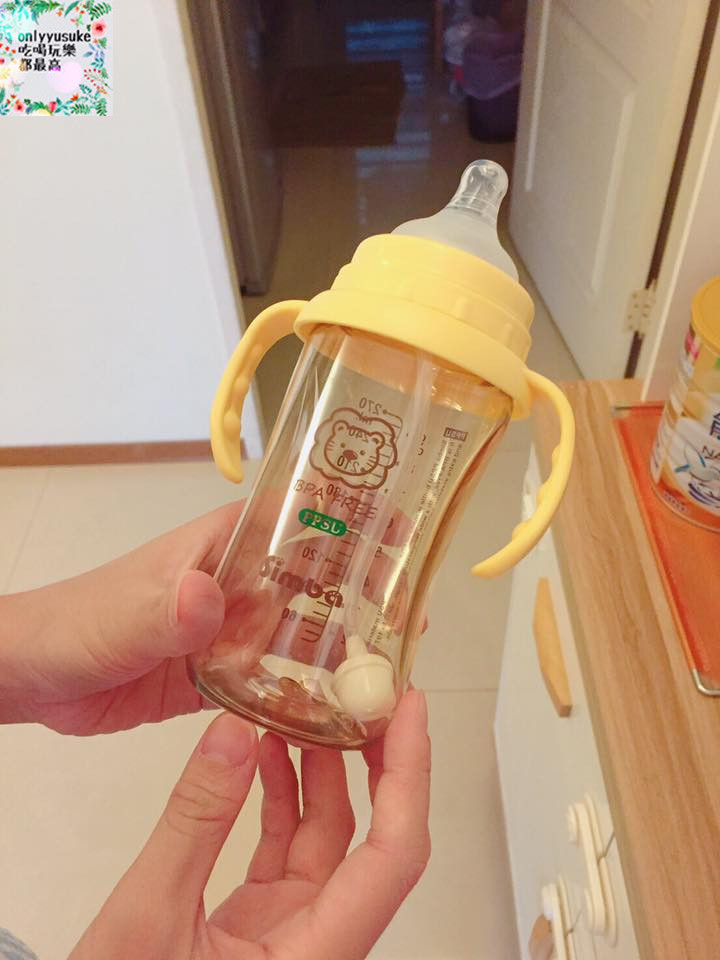 【小獅王辛巴母乳記憶超柔防脹氣奶嘴】日本食品級PPSU自動把手雙凹奶瓶