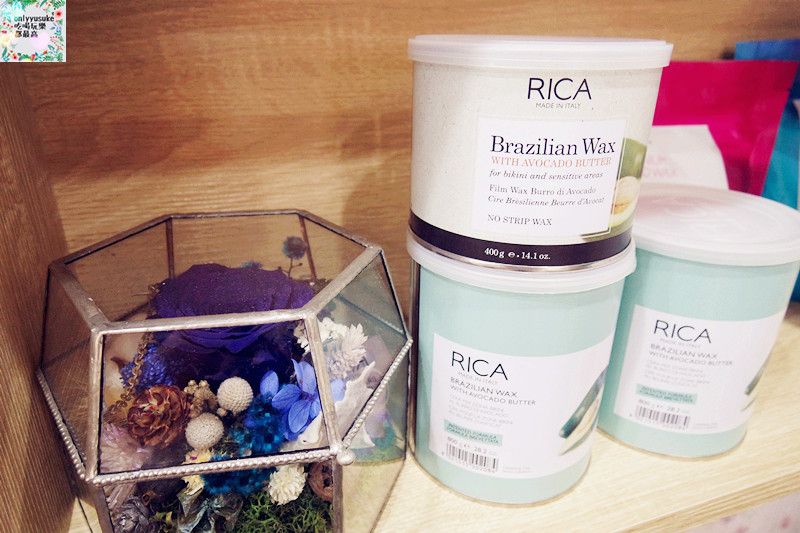 【睫毛娃娃】台中南屯熱蠟除毛推薦,義大利頂級護膚品牌RICA不咬肌吸附力