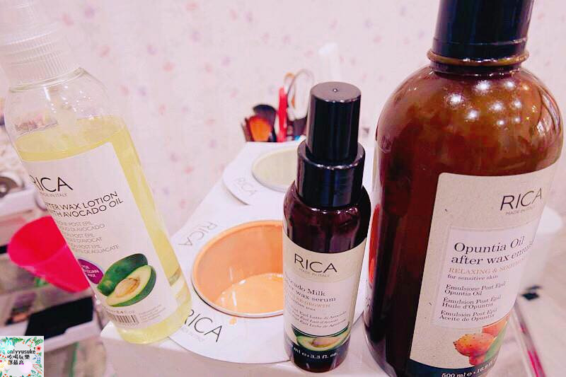 【睫毛娃娃】台中南屯熱蠟除毛推薦,義大利頂級護膚品牌RICA不咬肌吸附力