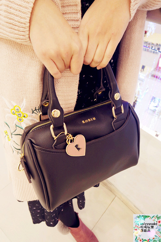 【Robin May愛戀鎖心-蜜糖波士頓包】台灣嚴選質感時尚包,好穿搭,多背法