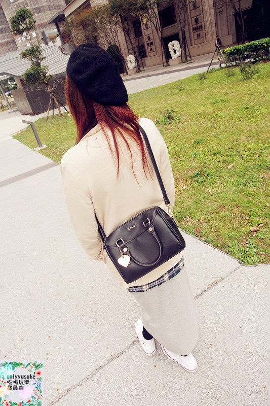 【Robin May愛戀鎖心-蜜糖波士頓包】台灣嚴選質感時尚包,好穿搭,多背法