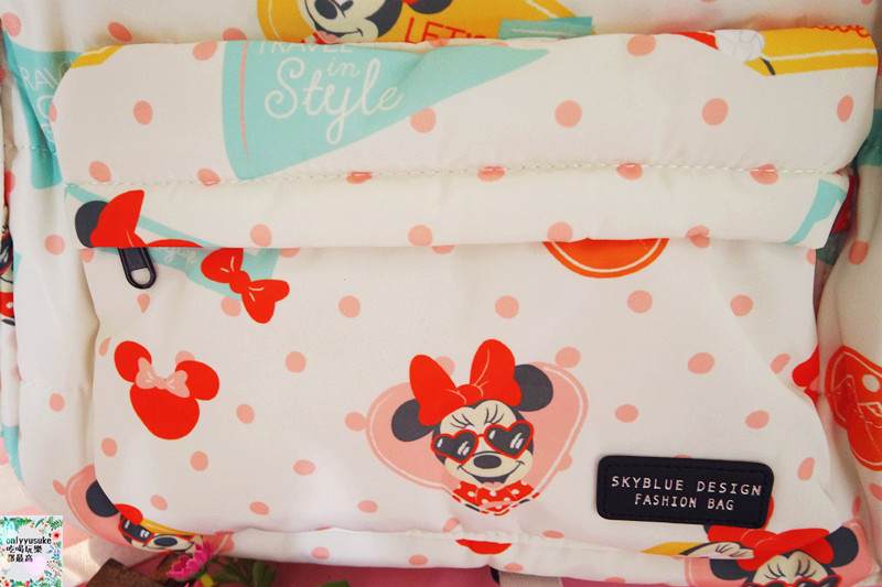 【天藍小舖迪士尼米妮圓點保冷多功能後背包/媽媽包】時尚夢幻親子包推薦