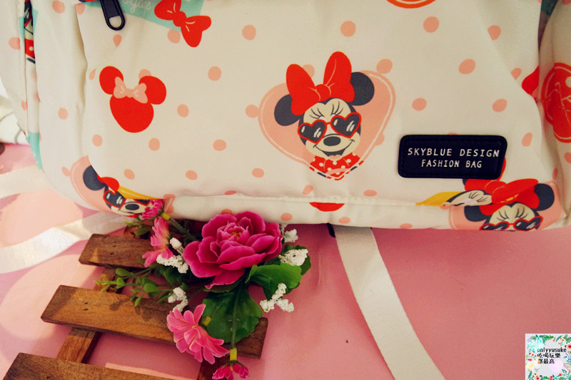 【天藍小舖迪士尼米妮圓點保冷多功能後背包/媽媽包】時尚夢幻親子包推薦
