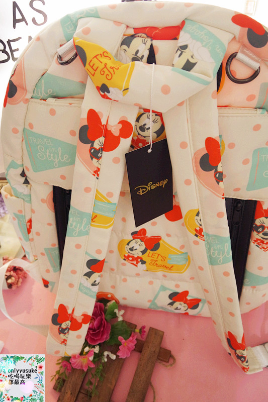 【天藍小舖迪士尼米妮圓點保冷多功能後背包/媽媽包】時尚夢幻親子包推薦