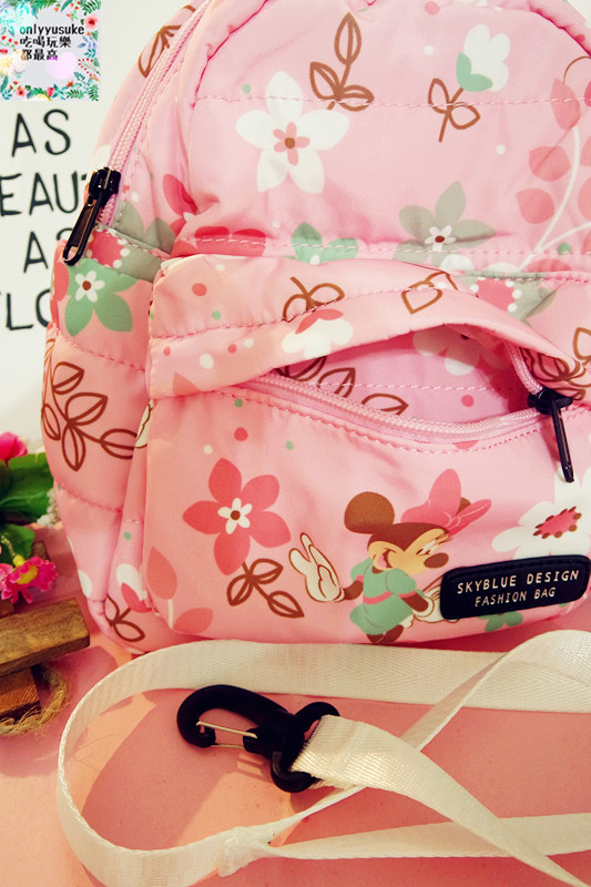 【天藍小舖迪士尼米妮圓點保冷多功能後背包/媽媽包】時尚夢幻親子包推薦