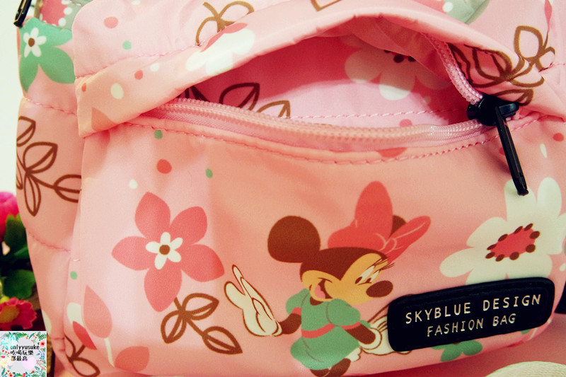 【天藍小舖迪士尼米妮圓點保冷多功能後背包/媽媽包】時尚夢幻親子包推薦