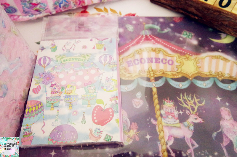 夢幻分享【ECONECO繪子貓】夢幻化妝包,療癒系文具組,極度夢幻代表