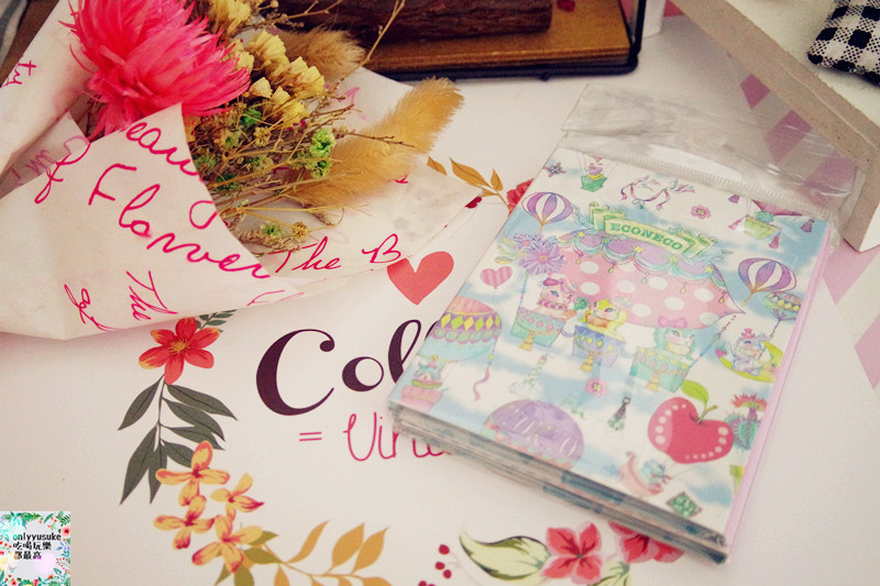 夢幻分享【ECONECO繪子貓】夢幻化妝包,療癒系文具組,極度夢幻代表