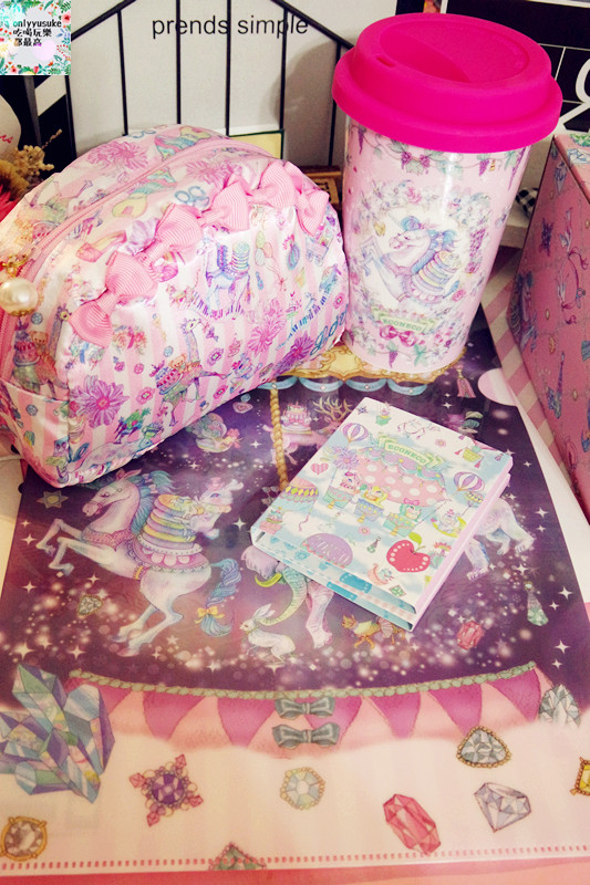 夢幻分享【ECONECO繪子貓】夢幻化妝包,療癒系文具組,極度夢幻代表