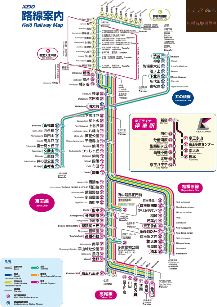國外旅遊-搭乘京王電鐵前往【東京三麗鷗彩虹樂園】是快速又方便的交通方式