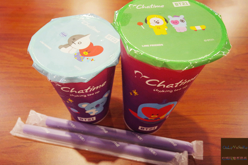 【Chatime日出茶太】和韓國宇宙明星BT21聯名新品,可愛飲料杯,周邊商品