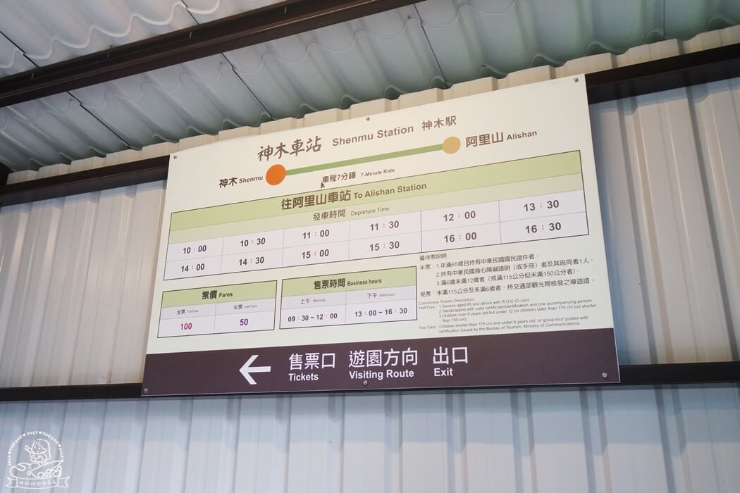 阿里山到神木車站