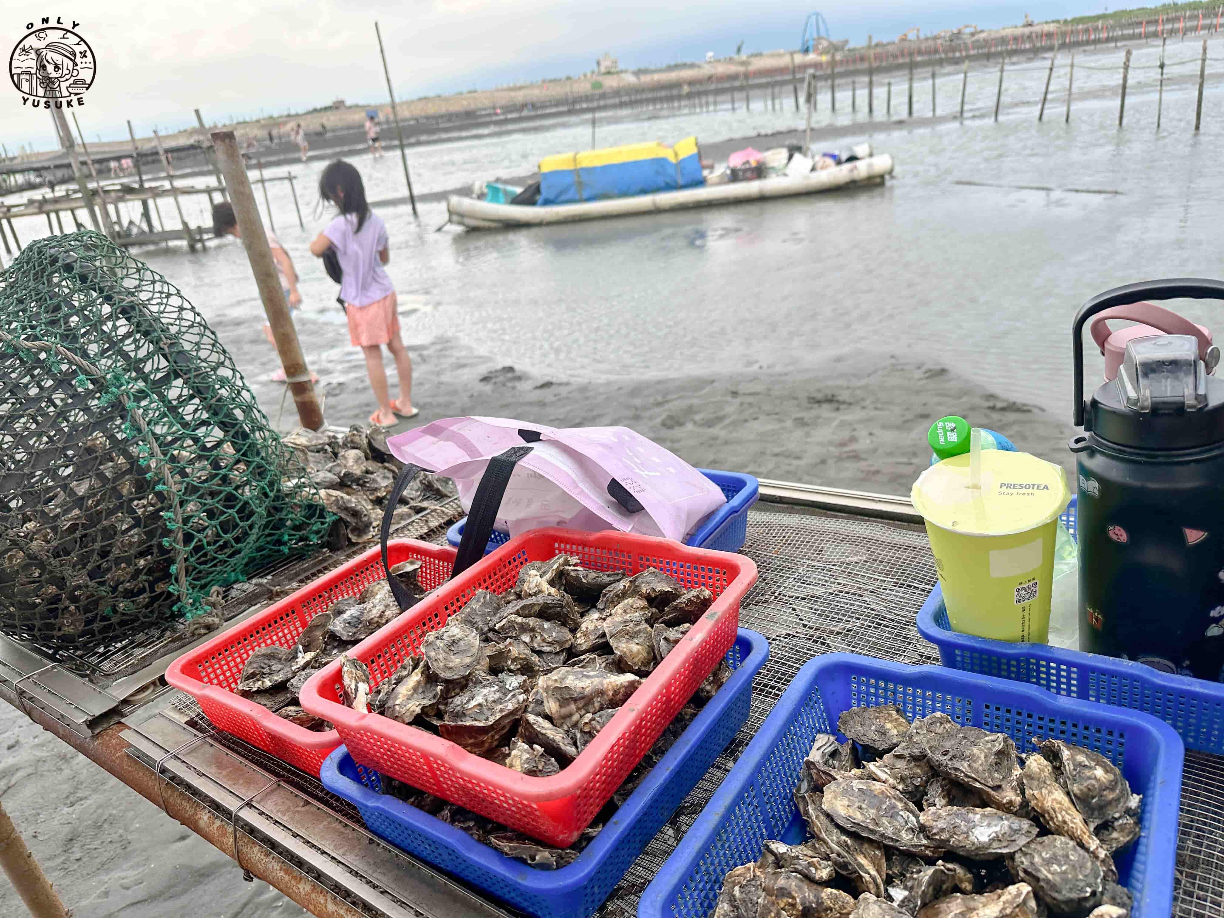 王功ㄚ瑋採蚵車