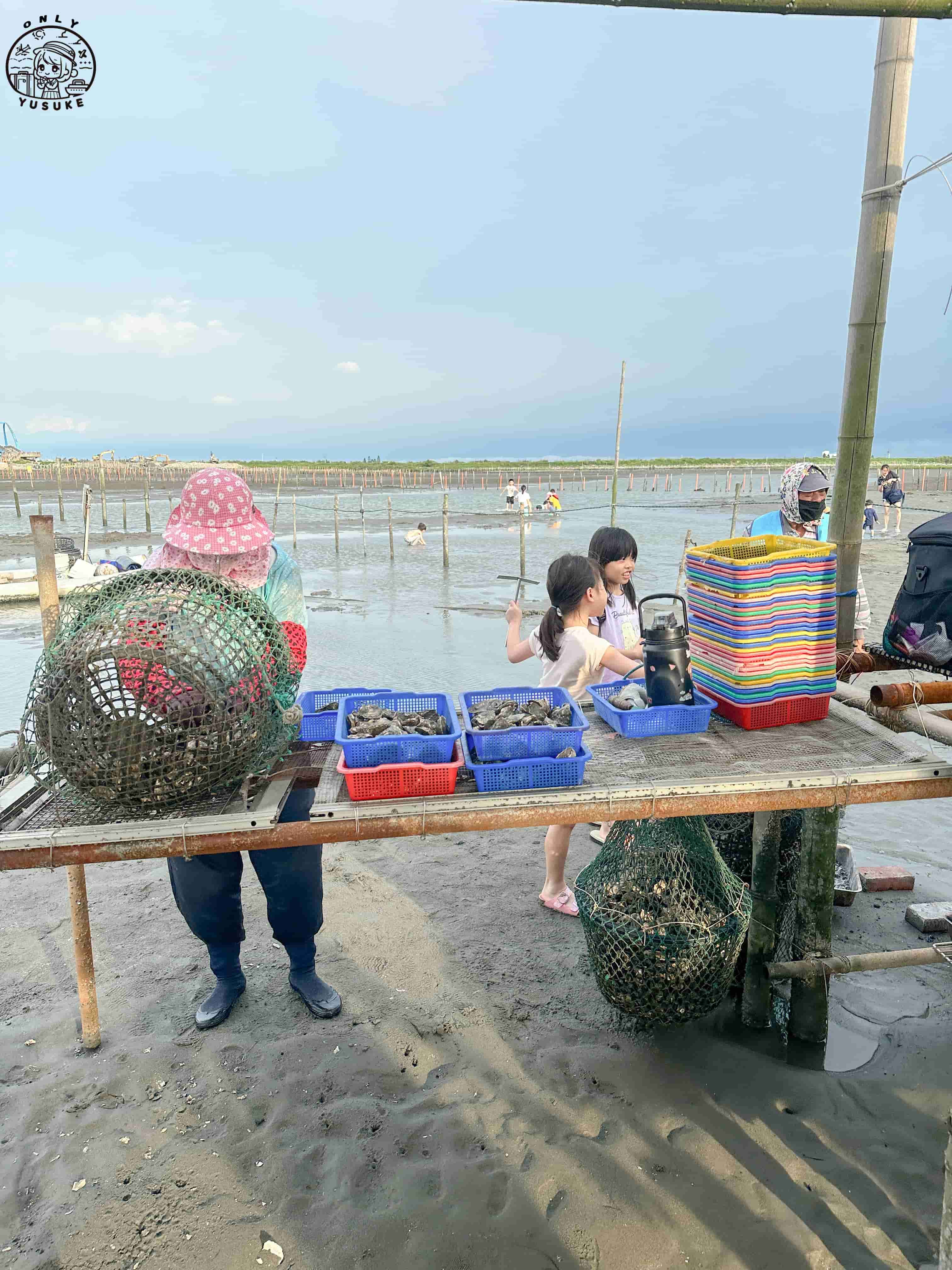 王功ㄚ瑋採蚵車
