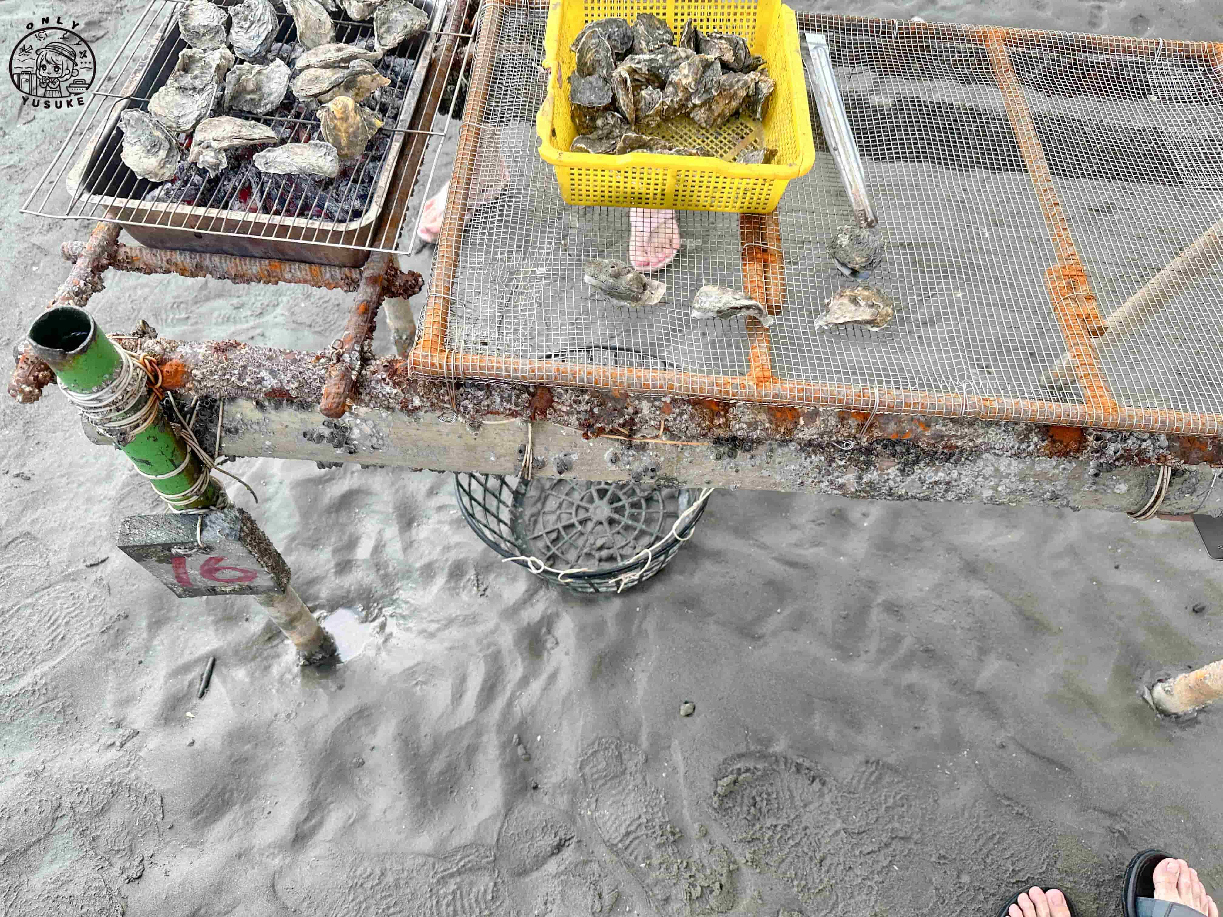 王功ㄚ瑋採蚵車